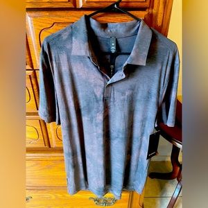 Lululemon NWT Evolution Polo Wash Diamond Dye Purple Taupe Black Size L